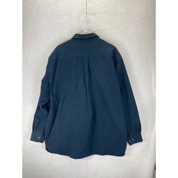 Vintage L.L.Bean Flannel Shirt Men’s Size XXL Blue Plaid Button Down Cotton - Picture 6 of 7